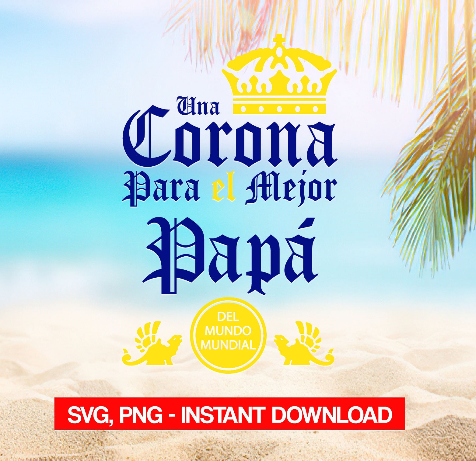 Una corona svg corona beer svg Father Day svg Papa Decal svg Una coro…