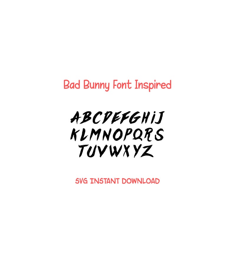 Download Bad Bunny Font Svg Cut FIle Bad Bunny Starbucks SVG Bad | Etsy