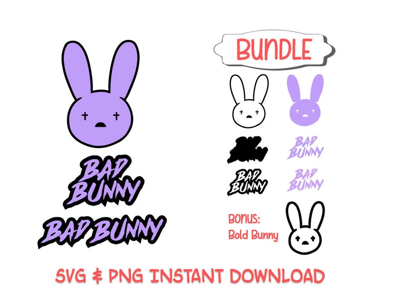 Bad Bunny Svg Cut File Bad Bunny Logo Svg Conejo Malo Svg Etsy