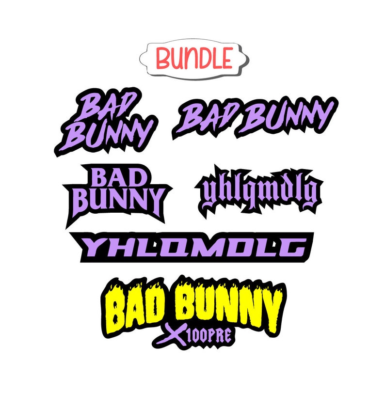 Download 2 layers Bad Bunny Svg Cut File Bad Bunny Lettering SVG | Etsy