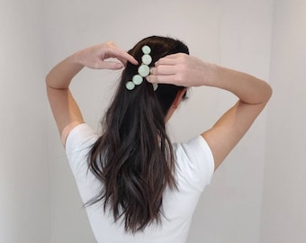 Pinzas para el pelo grandes con forma de gota jugosa