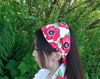 Pañuelo floral para el cabello, accesorio largo de verano