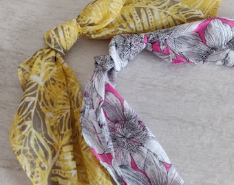 Pañuelo para el cabello de algodón estampado