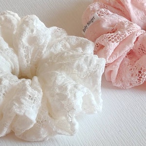 Lace Scrunchies|XL Scrunchie|Hair Elastic|Hair Accessory|Back to School|Gift for Her