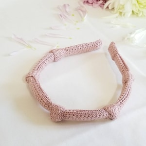 Small Knot Headband / White headband / Pink headband /Top knot Headband /Headbands for woman /Headband for all day /Small knot hairband