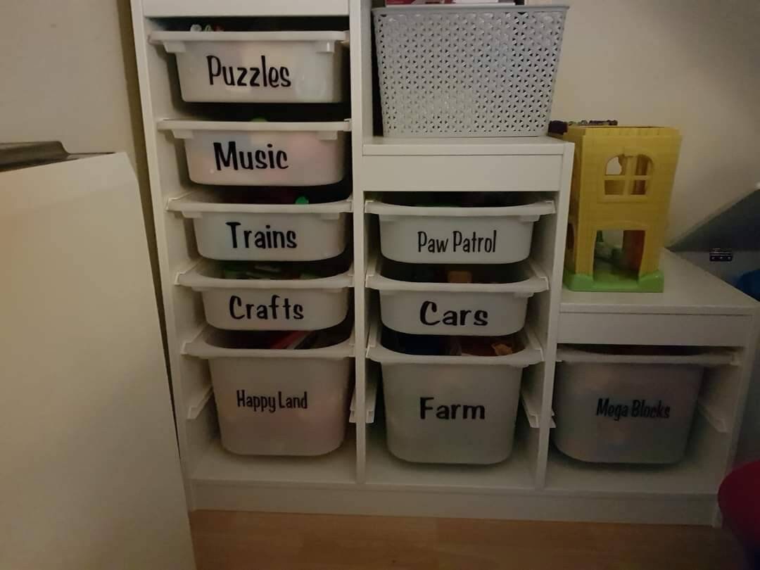 Trofast Draw Labels Organization Ideas Stickers Vinyl Decals Etsy
