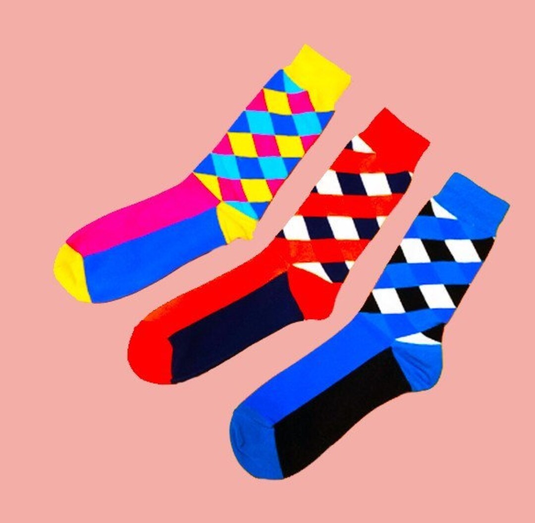 Odd Socks Provenzano Patterns pack of 3 by the Odd Sock Etsy