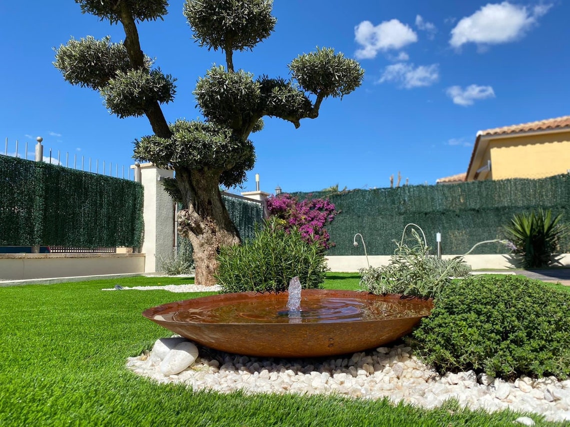 Produktbild von Wasserspiel Cortenstahl Wasserfall L 90 Cm Gartenbrunnen Edelrost Design