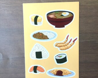 Favorite Foods Glossy Vinyl Sticker Sheet