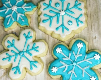 Vegan Sugar Christmas Cookies, Xmass cookies, Plant Based cookies, Vegas Snow Flakes Cookies