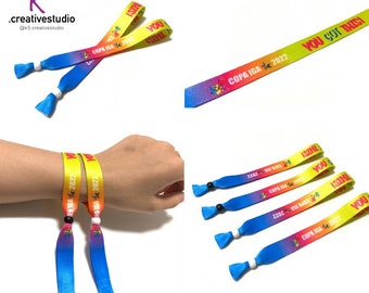 Festival or event printed fabric wristbands (custom)