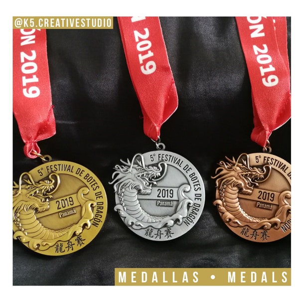 CUSTOM MADE MEDALS for competitions or events (running, marathon, fundraiser, race, regatta, dragon boat)