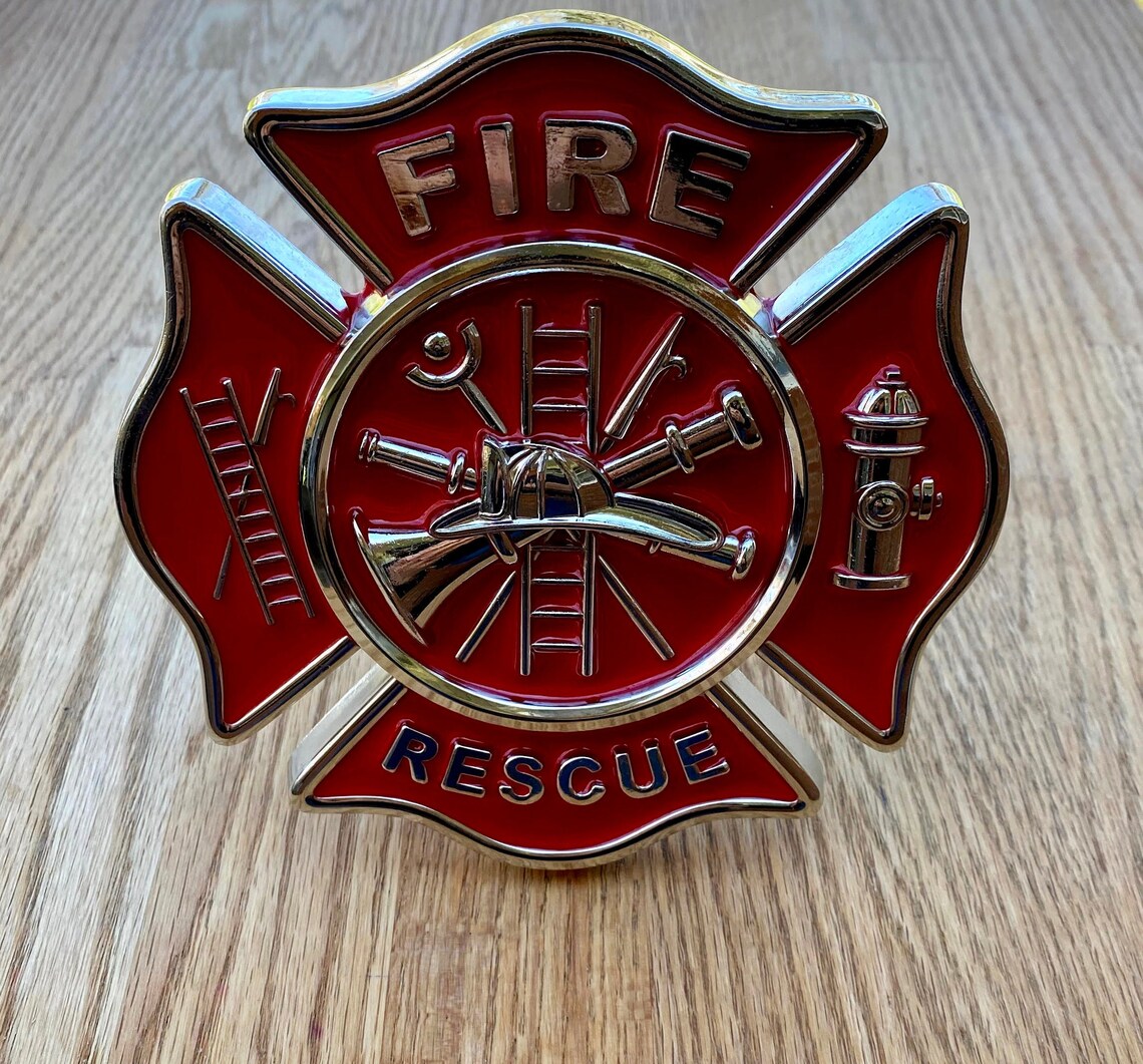 Firefighter Trailer Hitch Cover Solid Metal Etsy UK