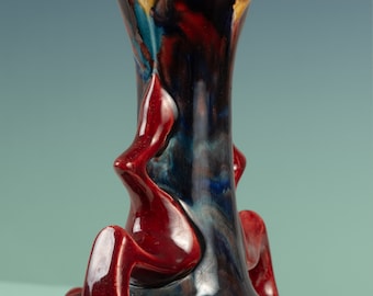 Art Nouveau vase from Sarreguemines, France, circa 1905