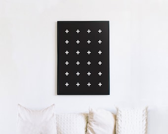 Swiss Cross Pattern DIY Printable Wall Art | Minimalist Print, Black and White, Living Room Décor, Wall Décor, Downloadable Art