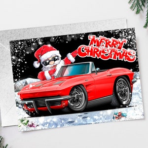 1966 Chevy Corvette Stingray Convertible  Christmas Card