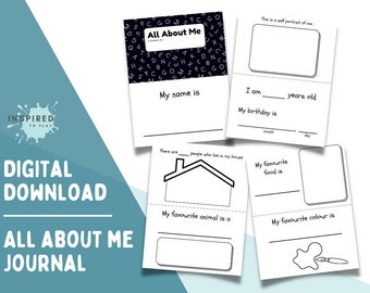 All About Me Journal - Digital Download