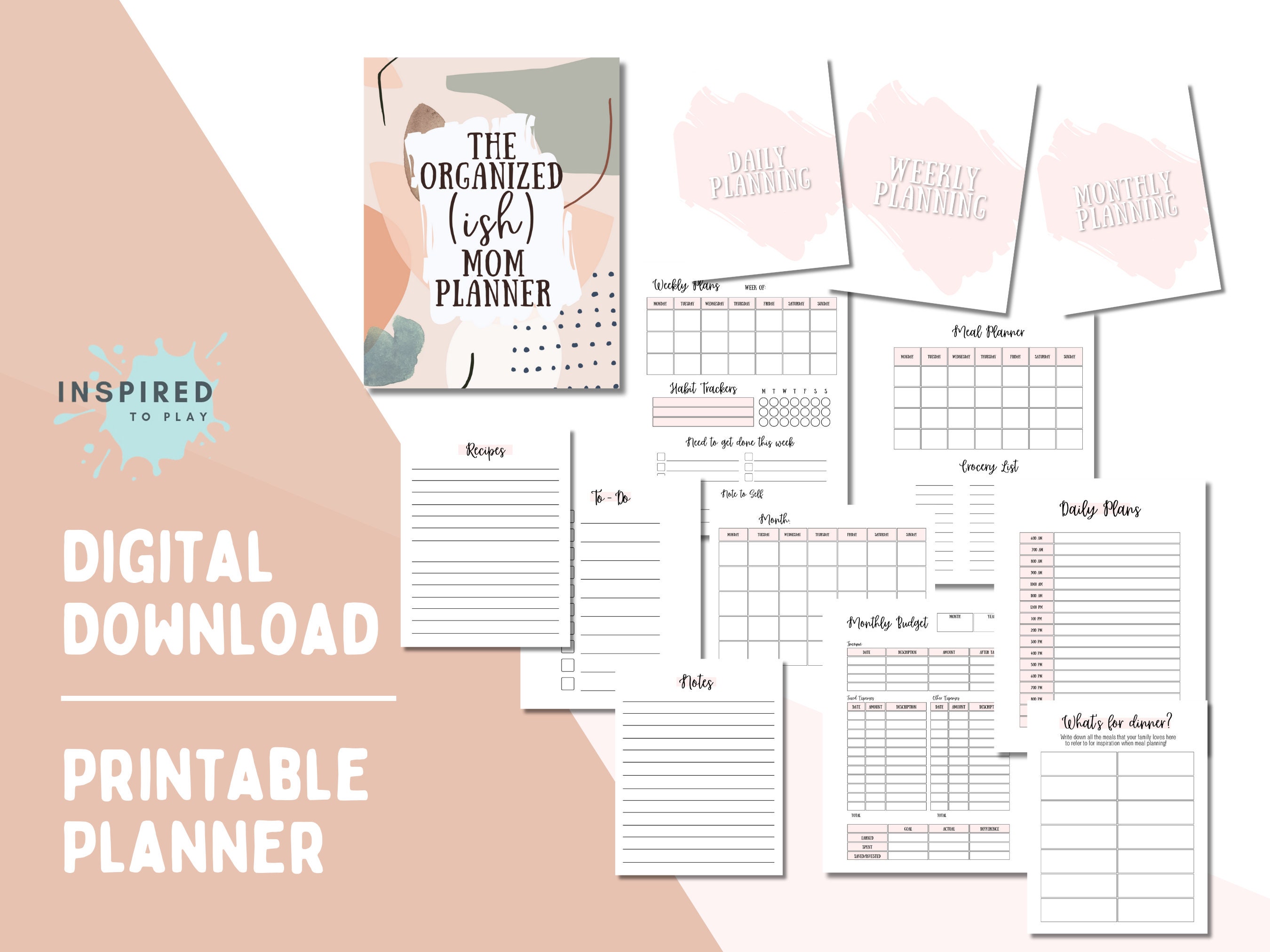 Printable Planner for Busy Moms - Etsy