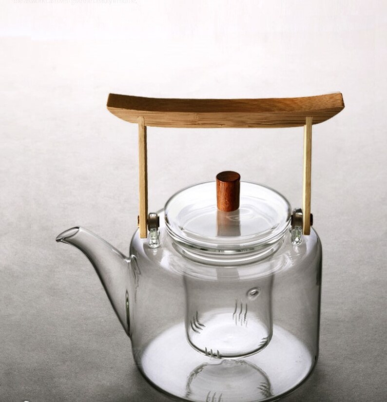 Japanese style glass teapot with infuser and steam filter Etsy
