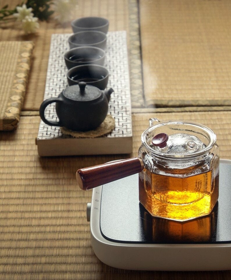 Glass Kyusu teapot with removable infuser Octagon Japanese Etsy