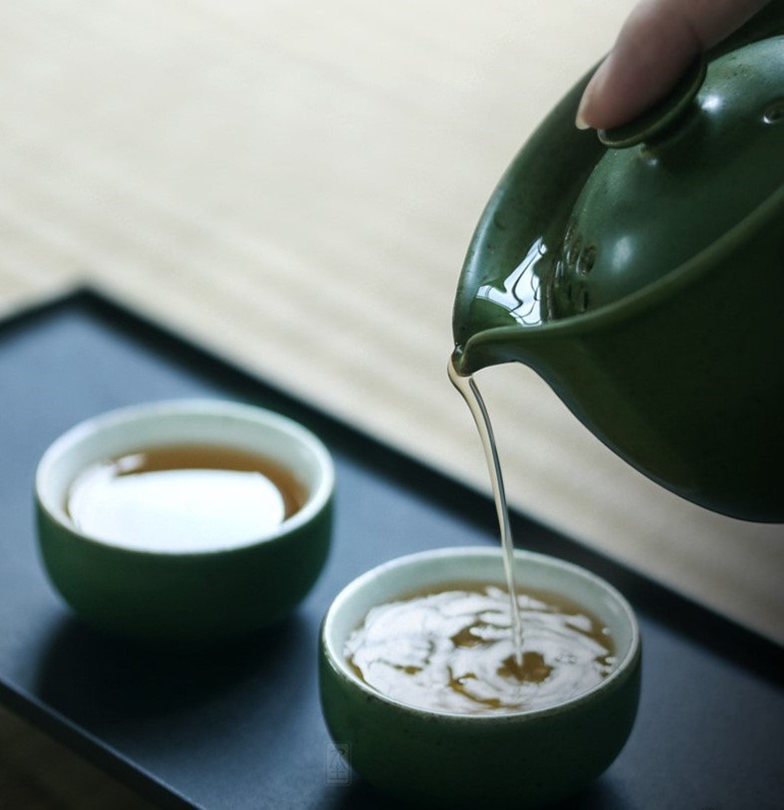 Palm Size Teapot With Two Teacups Set Trio Series Handmade Etsy