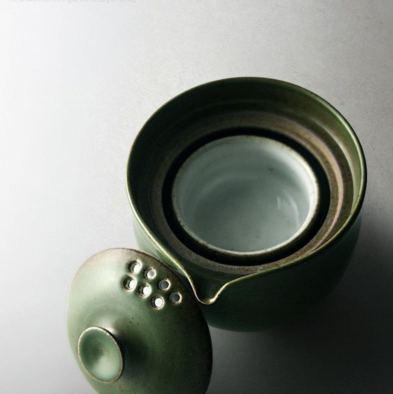 Palm Size Teapot With Two Teacups Set Trio Series Handmade Etsy