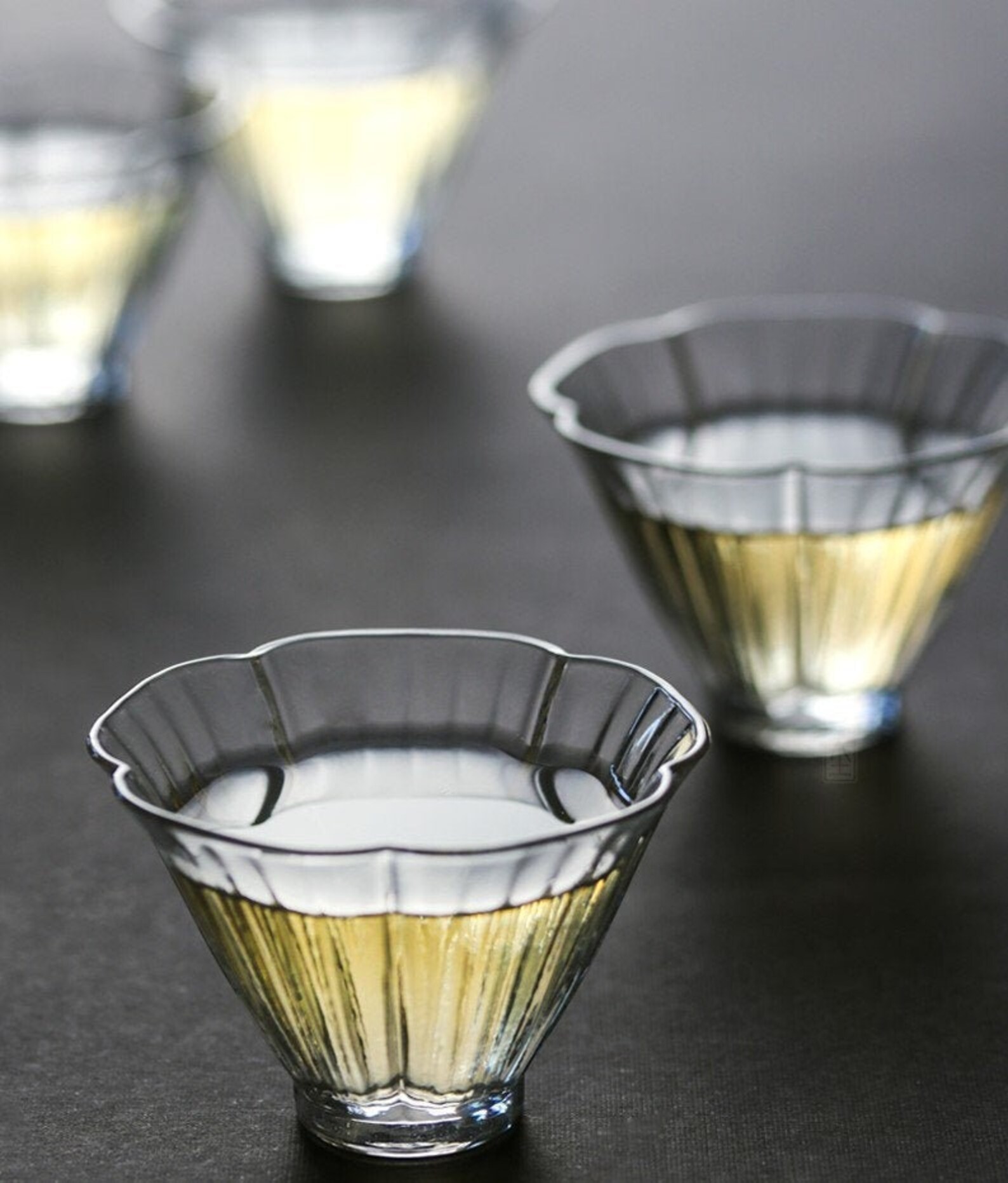 Glass Sake Cup Set of Two Floral Series Sake Glass Elegant Etsy