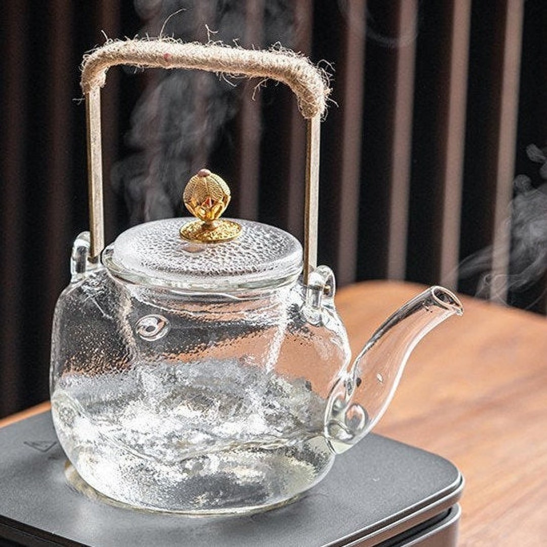 Glassware Small Clear Borosilicate Drinking Glass Chinese Loose Tea pot  Kettle With Stainless Steel Strainer Infuser And Lid - AliExpress