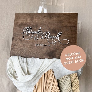 Wedding welcome sign wedding Decor Rustic Wedding Sign Rustic Guest Book Alternative Wood Wedding Sign Unique Guest Book Wedding Sign