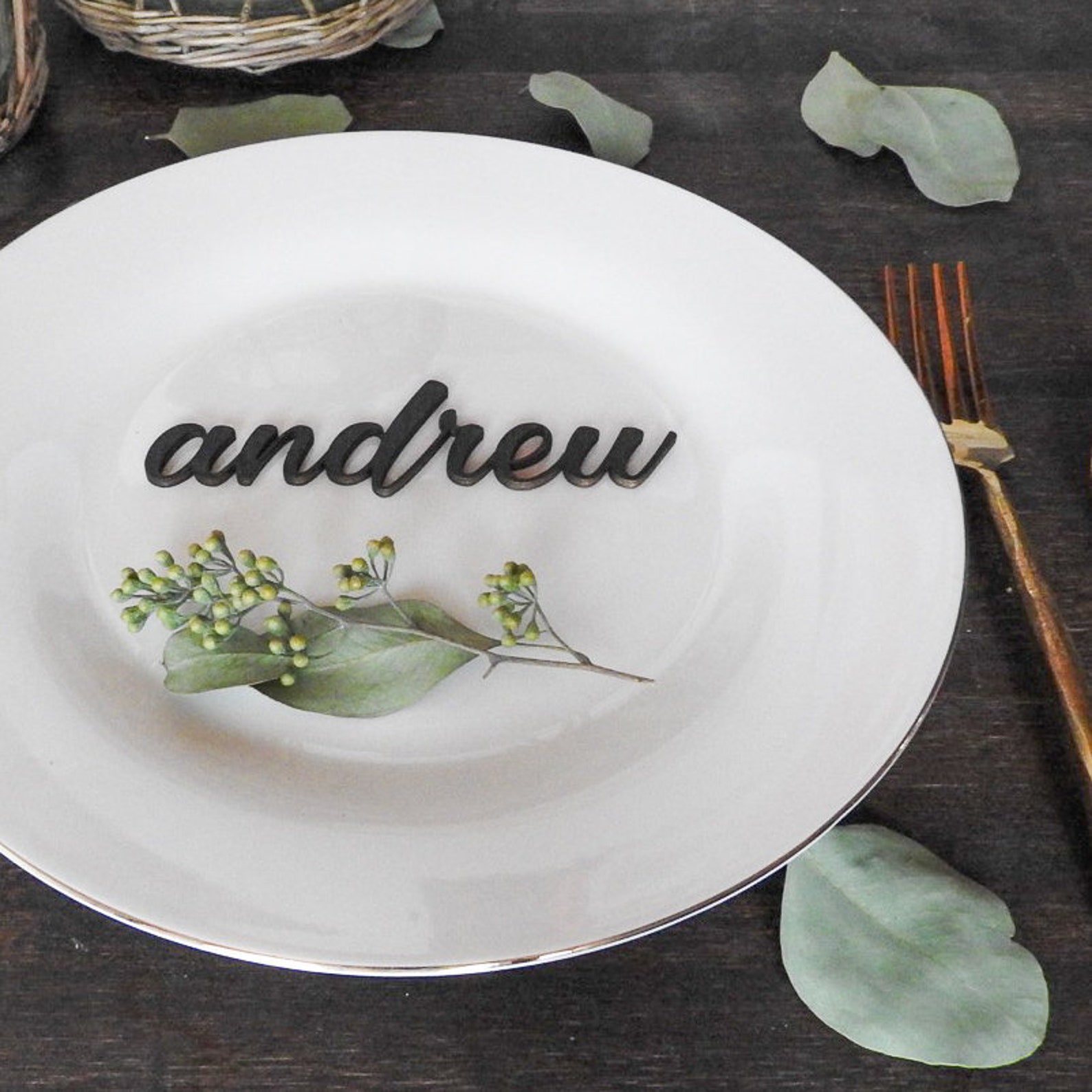 Name Place Setting Place Cards Wedding Place Cards Custom Etsy