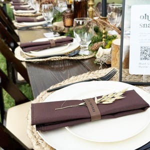 vegan leather napkin ring
