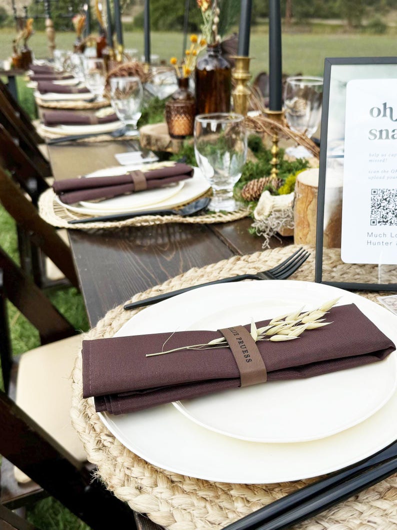 vegan leather napkin ring