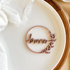 Custom Place card Wedding name card wood Name place setting wedding favor rustic wedding decor boho laser cut name place card boho name tag image 7