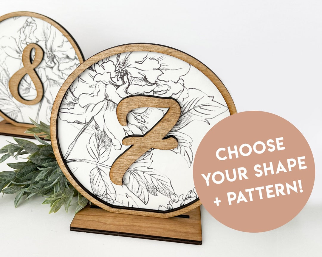 Custom Wedding Table Number Wedding Table Decor Wedding Round Table ...
