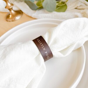 personalized napkin ring wedding