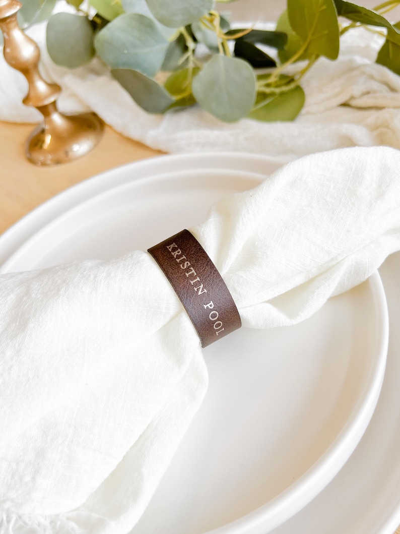 personalized napkin ring wedding