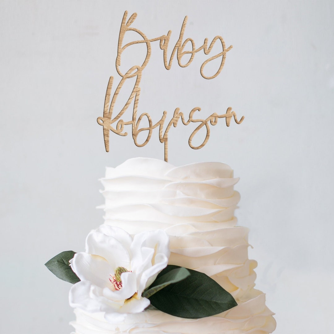Personalized Cake Topper Baby Shower Cake Topper Baptism Cake Topper Birthday Party Cake Topper
