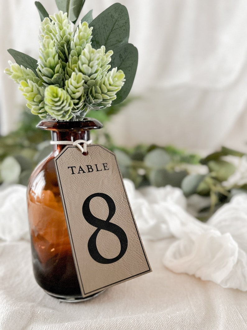 table numbers for wedding