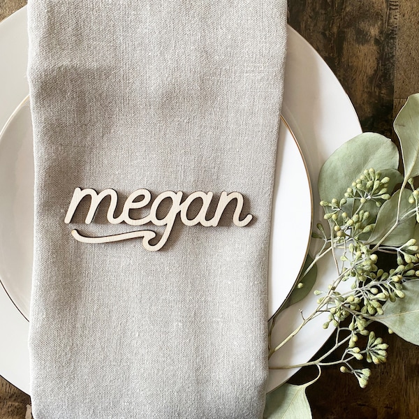 Custom wedding place card wedding name place setting wedding table decor rustic wedding favor table name card name card laser cut name card