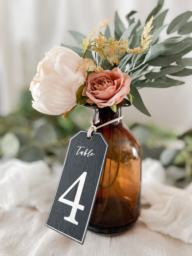Unique Wedding Table Number Tag Modern Table Decor for Wedding ...