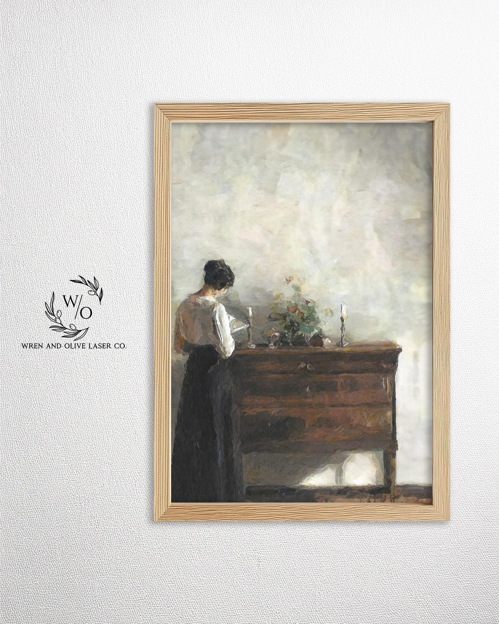 Victorian Decor Victorian Wall Art Antique Painting of a Woman Vintage ...