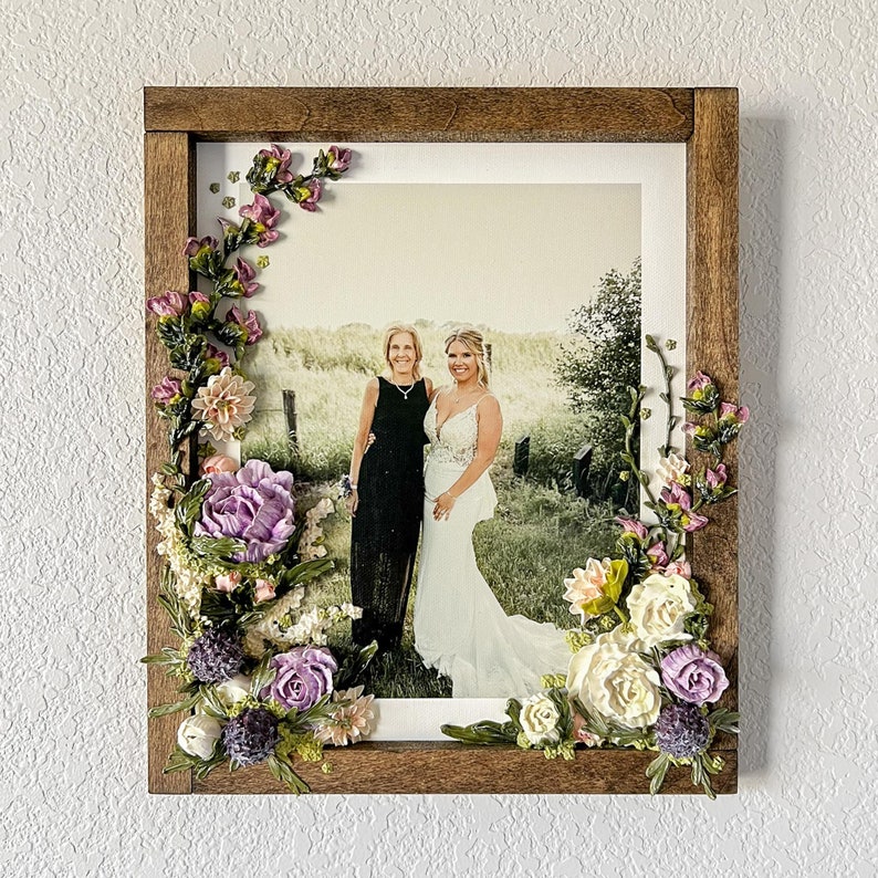 Custom portrait painting personalized art 3D flower Wall Decor handmade original painting watercolor portrait family photo flower painting