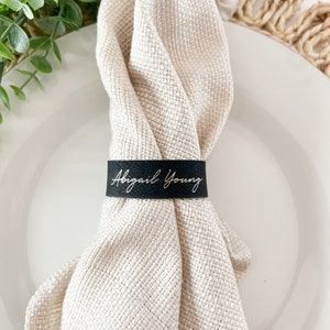 Aangepaste bruiloft servetring bruiloft plaatskaart trouwbedankje moderne servetring gepersonaliseerde servetring bruiloft gegraveerde naam bruiloft decor