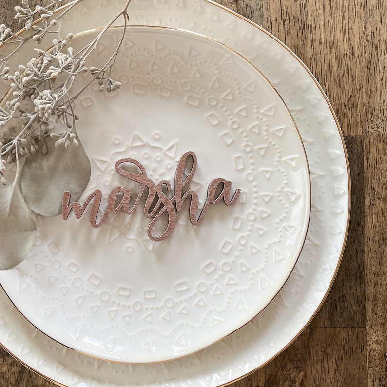 Name Place Setting Place Cards Wedding Place Cards Custom Etsy