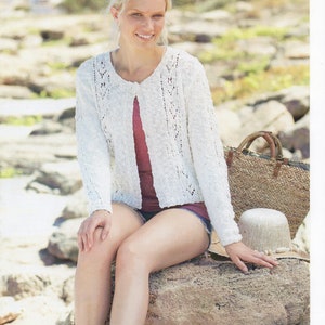 KNITTING PATTERN Ladies and Girls Sirdar Beachcomber Cardigan  Instant Digital Download