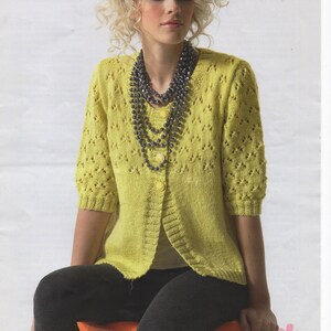 KNITTING PATTERN Ladies Short Sleeved Cardigan Stylecraft Life DK Instant Digital Download