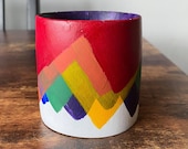 SECONDS Pride Mountain Planter Reversed Upside Down Rainbow Planter Size Small