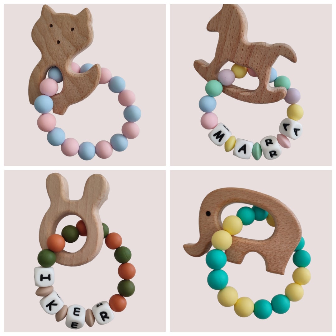 Personalized Baby Teether With Name Etsy