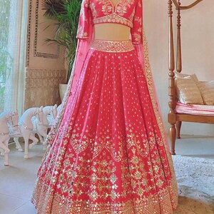 Designer Bottle green satin silk partywear wedding haldimehendi ready lehenga choli
