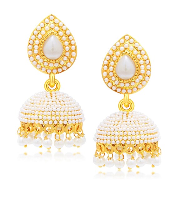 indian long pearl traditional earring jewellery
